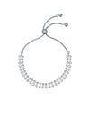 Women's Isabela Silver Crystal Baguette Adjustable Bracelet