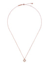 Women's Amore Rosegold Crystal Halo Heart Pendant Necklace