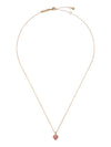 Women's Adorina Lt-Pink Crystal Sweetheart Pendant Necklace
