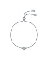 Women's Adoria Silver Crystal Sweetheart Adjustable Bracelet