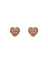 Women's Adoraa Lt-Pink Crystal Sweetheart Stud Earrings