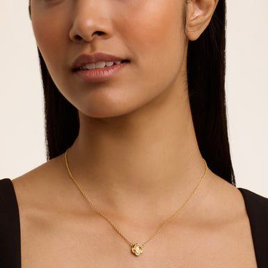 Women's Florita Gold Crystal Flower Pendant Necklace