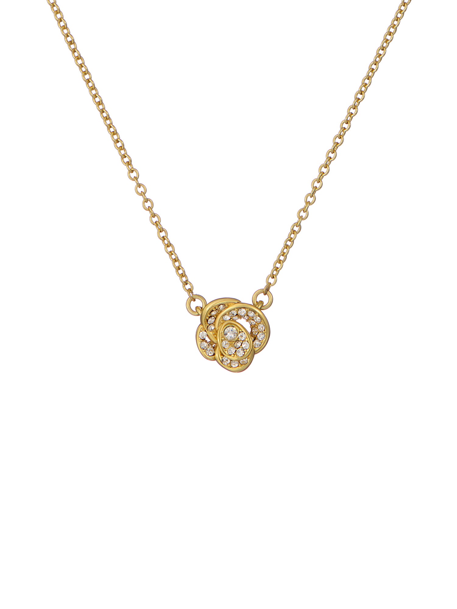 Women's Florita Gold Crystal Flower Pendant Necklace