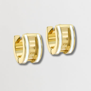 ROLO: Classic Colour Enamel Roll Huggie Earrings