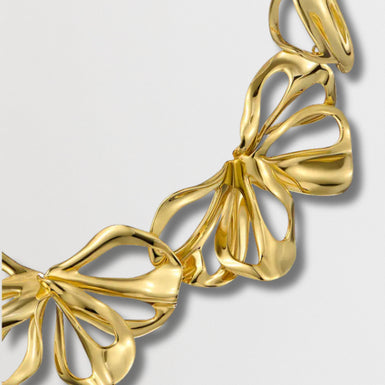 LEONA: Abstract Leaf Statement Necklace