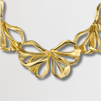 LEONA: Abstract Leaf Statement Necklace