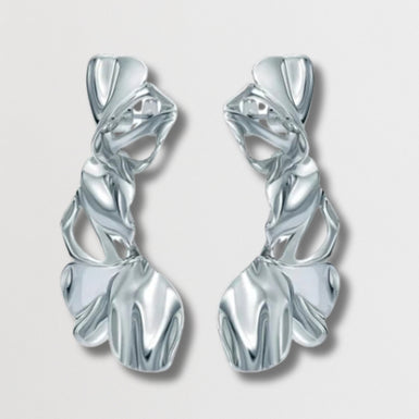 LEIGHANNA: Abstract Leaf Drop Earrings