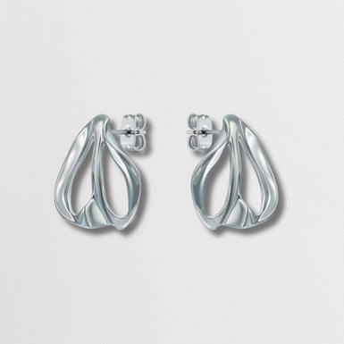 LEAH: Abstract Leaf Stud Earrings
