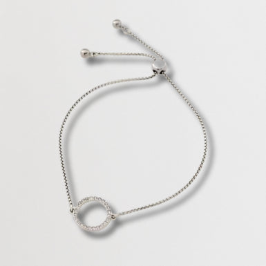 HELA: Crystal Hoop Adjustable Bracelet