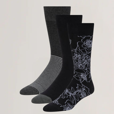 TERRYG: 3 Pack Cotton Socks Gift Set Black