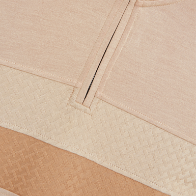 VIKTORO: T Stitch Contrast Panel Half-Zip