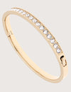 CLEMARA: Gold Crystal Hinge Bangle Bracelet