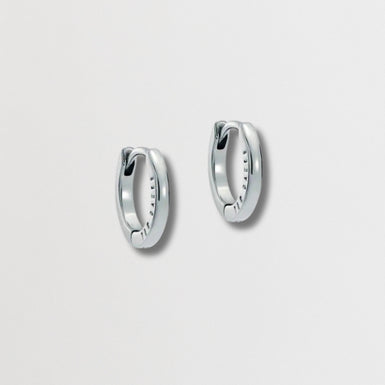 CRISLIE: Logo Hoop Earrings (12mm)