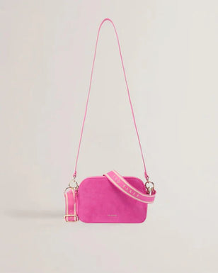 Women's Dacelos-Branded Webbing Camera Bag Brt-Pink
