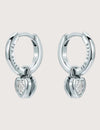 HARPER: Mini Crystal Heart Huggie Earrings