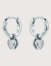 HARPER: Mini Crystal Heart Huggie Earrings