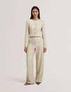 Women's VULPAT-Tailored Boucle Wide Leg Trouser