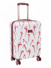 Wild Iris: 4 Wheel Carry On Trolley Case White