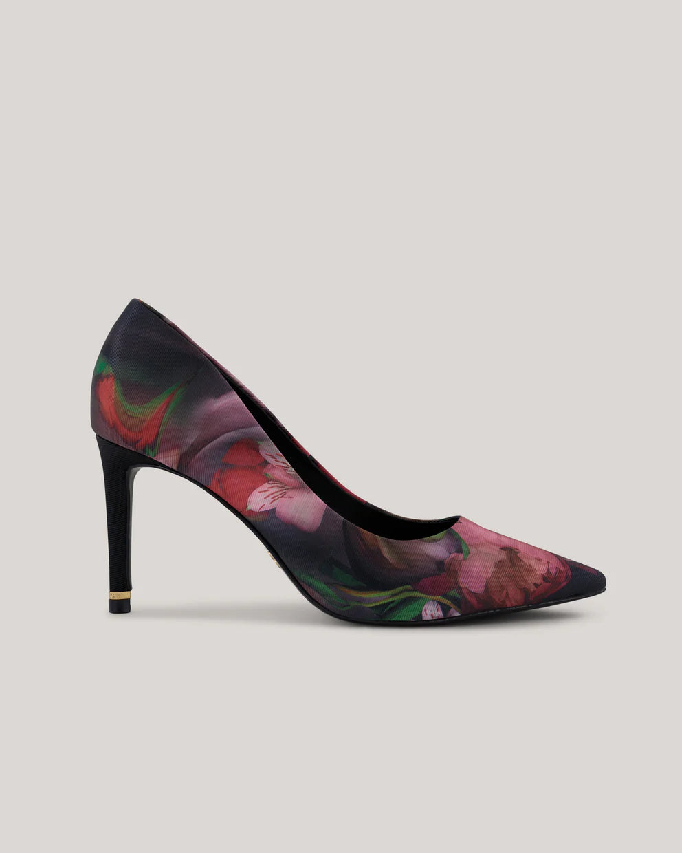 Women's Chrlott-Printed Satin Court Heel Black