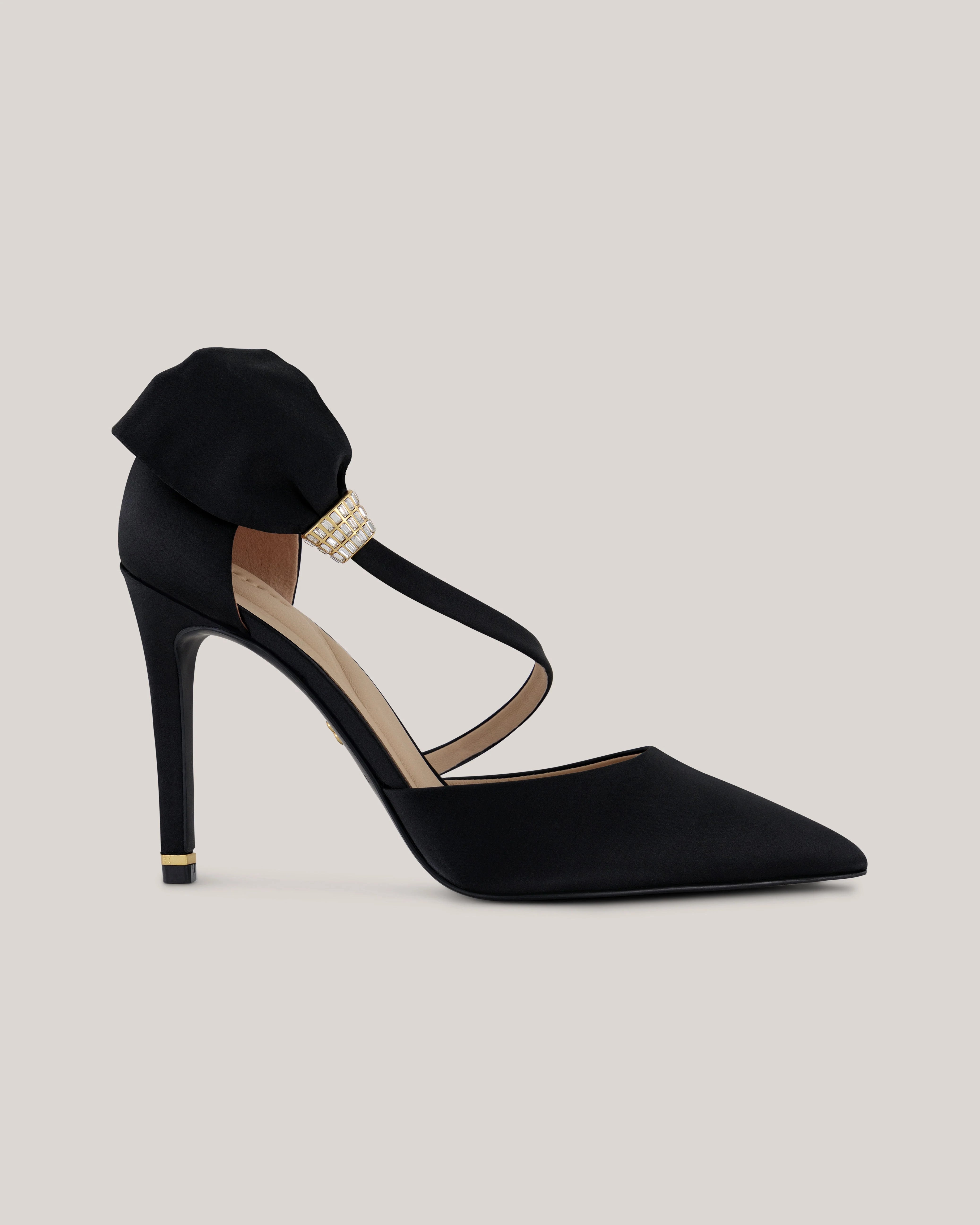 Women's BELHA-Strap Pointed Heeled Sandal Black