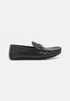 Men's HILDEN-Textured Leather Driving Shoe Black