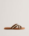 Women's Ashika-Webbing Flat Sandal Tan