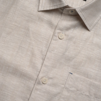 PALOMAS: Ss Linen Shirt Stone