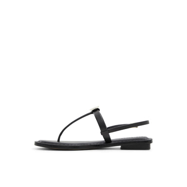 Women's Harpurr-Flat T-Strap Sandal & Signat Coin Black