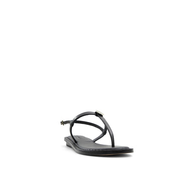 Women's Harpurr-Flat T-Strap Sandal & Signat Coin Black