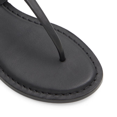 Women's Harpurr-Flat T-Strap Sandal & Signat Coin Black