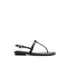 Women's Harpurr-Flat T-Strap Sandal & Signat Coin Black
