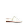 Women's Harpurr-Flat T-Strap Sandal & Signat Coin Ecru