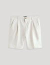 Men's MURLEY-Cotton Linen Pleated Short Ecru