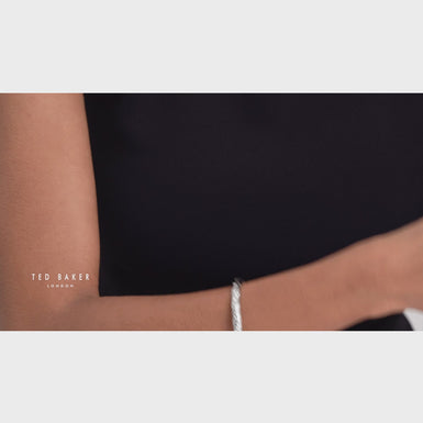Torvi: Crystal Twist Hinged Bangle Bracelet