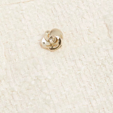 Women's Komam-Rose Button Knit Bodice Boucle Mini Skirt