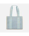 Women's Jeanee-Webbing Medium Denim Tote Bag Lt-Blue