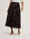 Women's EREO-Polka Dot Pleated Midi Skirt